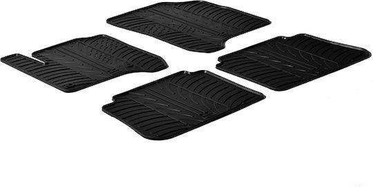 Auto Gs Set of Front and Rear Mats 4pcs for Citroen C3 Picasso 2009 Black