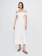 Midi Kleid Off White