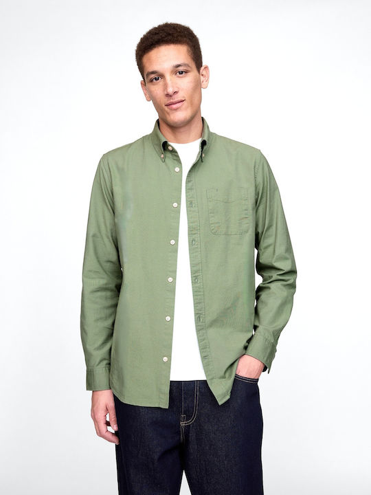 GAP Langärmlig Baumwolle Hemd Twig Green