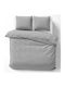 Detexpol Cotton Duvet Cover Set 180x200cm Small Double with 2 Pillowcases Light Grey