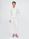 Damen Leinen Hose Off White