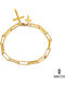 Link Women's Bracelet Chain with Cross design Gold Plated