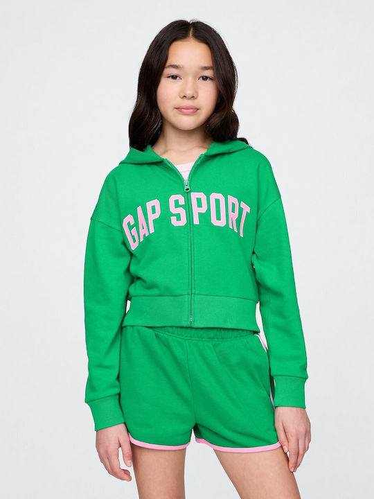 Cropped Women's Sweatshirt Jacket Hooded Gallant Green