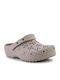 Crocs Classic Floral Femei Sabot Maro