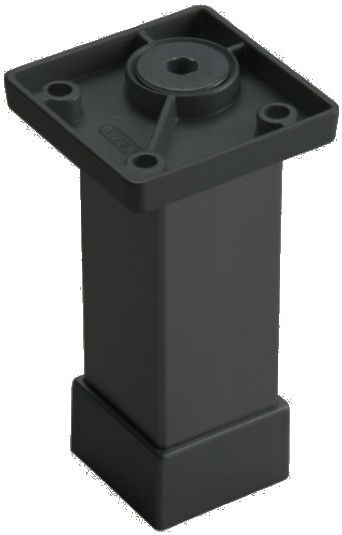 Furniture Leg Square Cover Black Matte 32x32mm Mesan 249-1044107101