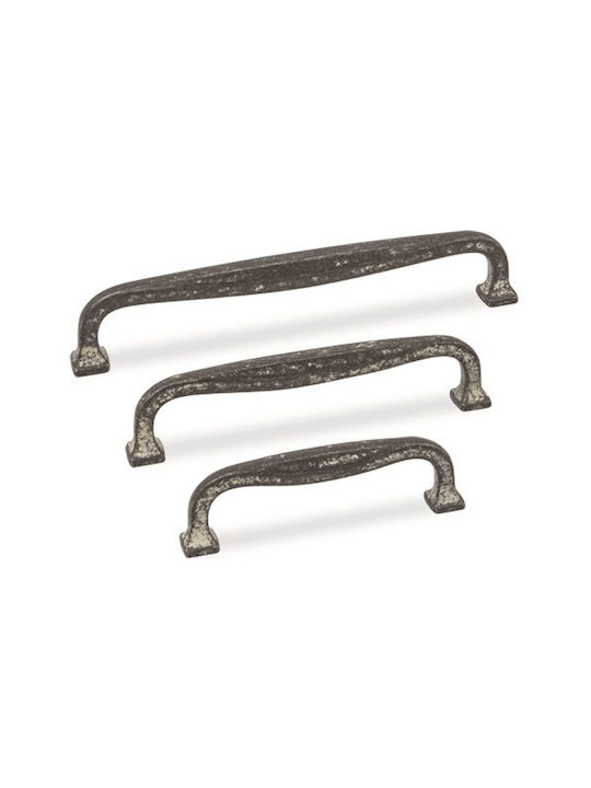 Möbelgriff Serie 752 Linea Decor Giusti 96 Mm Schwarz Silber #wmn752ag-96