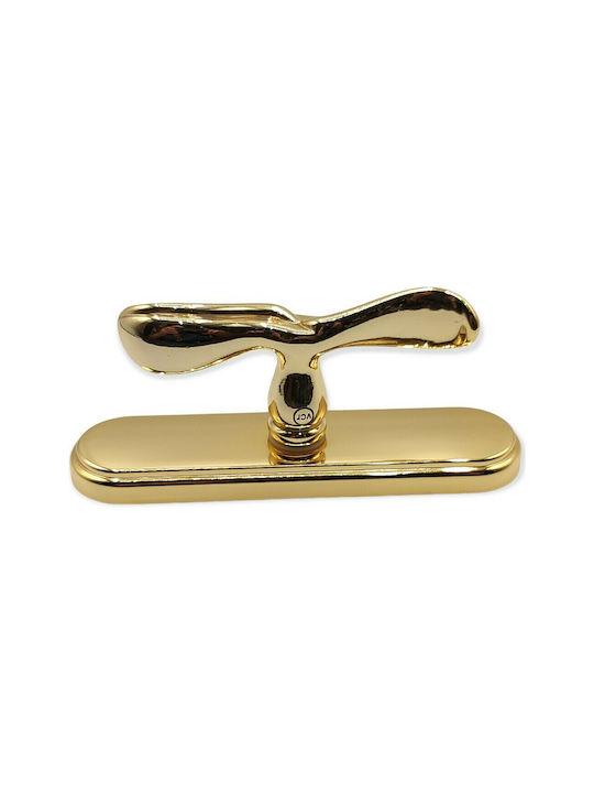 Mânere Pentru Ferestre Italiene Din Oțel Bronzat Valli&valli 4750-oro1 Aurit 24k Dimensiuni 153×39×63 Mm