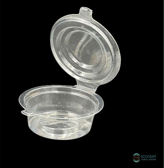 Σωσάκι Clear Pet Διαφανές 50ml Eνσωματωμένο Kαπάκι 50τμχ