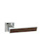 Türgriffe Rosette Linea Cali Zen Chrom Holz Links Sicherheit Zylinderschloss