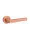 Door Lever Convex 2205 Rosette Matte Copper Front Door Left Piece