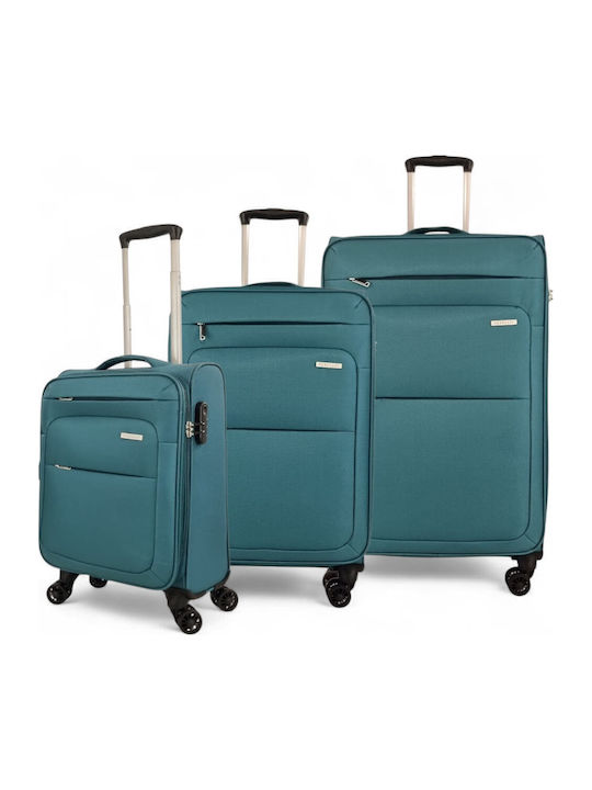 Forecast Fabric Petrol Suitcases With 4 Wheels ...