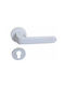 Front Door Lever Rosette Fixed Pair Matte White A-6839c Mw