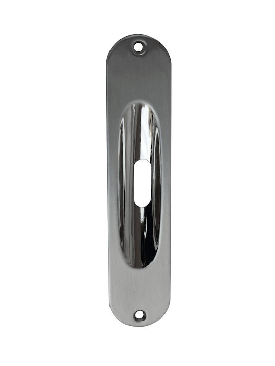 Khandles Door Flush Handle Sliding Oval 5400 Hole Nickel Matt