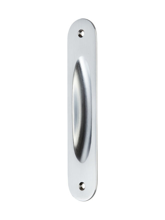 Sliding Door Flush Handle Zogometal 220 Matte Chrome with Key Hole