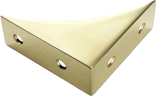Bosetti Marella 45947 Polished Brass Furniture Corner Shelf 11 Step Glossy 5.3x5.3x2.2cm