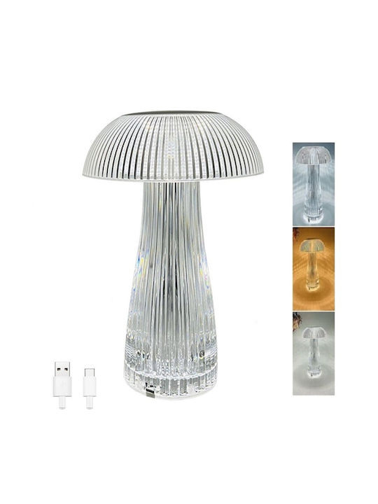 Touch 3 Colors Lighting Crystal Light Decorative Lamp Transparent