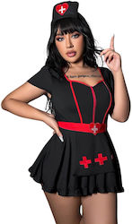 Krankenschwester Kostüm Kleid 2320 Schwarz