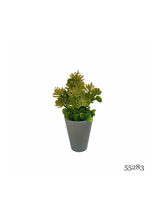 Plantă Artificială Ibergarden Dimensiuni 10x10x22cm Ghiveci Gri