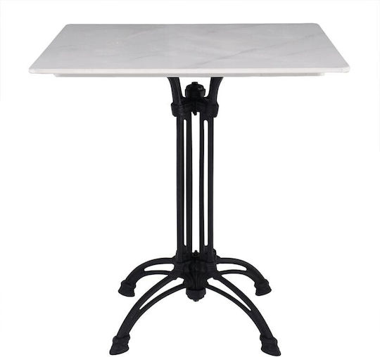 Τετράγωνο Κουζίνας White Marble 70x70x73.5εκ.