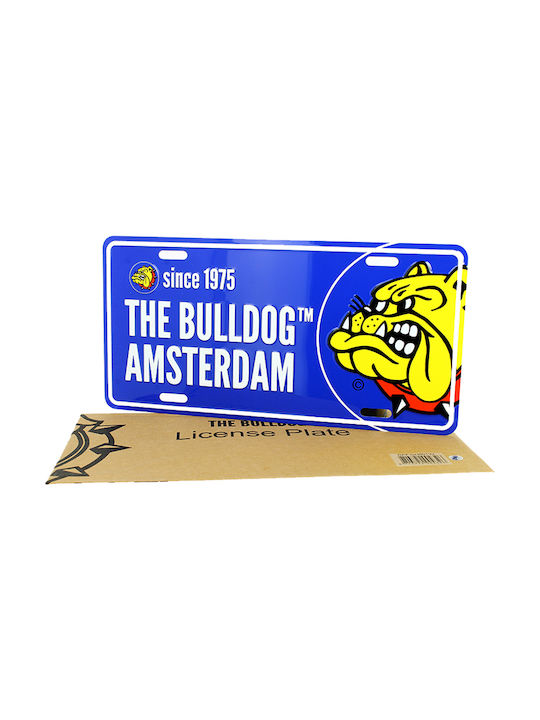 Bulldog Amsterdam License Plate Μπλε