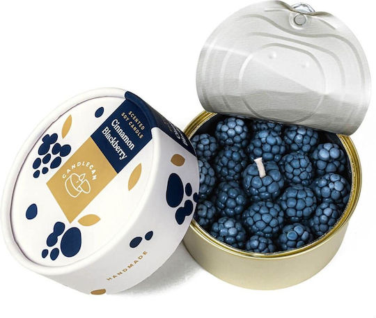 Κερί Αρωματικό Cinnamon Blackberry 10x10x 5,5cm Candle Hand Φυτικό Κερί