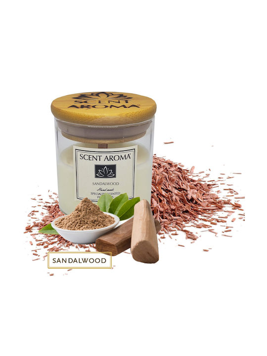 Αρωματικό Κερί Χώρου Σόγιας Sandalwood Σανδαλόξυλο 90gr 20 Ώρες Καύσης