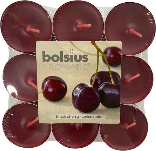 Bolsius Ρεσώ με Άρωμα Black Berry σε Κόκκινο Xρώμα (έως 4 Ώρες Καύσης) 18τμχ