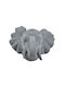 Decorative Porcelain Elephant Figure 341316 24x20x22cm Grey Villa Collection Porcelain