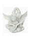 Engel Spielt Musik Statuette Alabaster Weiß 11cm