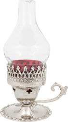Vigil Oil Lamp Nickel-Plated Glass 1196n
