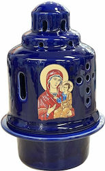 Candelă Ceramică Glazurată Bizantină Albastră