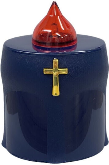 Electric Plastic Vigil Oil Lamp Eternal Switch A' Quality Blue