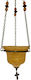 Hanging Vigil Oil Lamp Fusing Opaline Yellow 11...