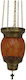 Hanging Vigil Oil Lamp Barrel Spider 12x57cm Honey