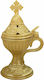 Metallisches Weihrauchfass "Alpha" Gold