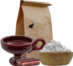 Set Clay Incense Burner Charcoal 50g Frankincen...