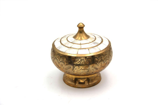 Bronzene Gravierte Kerzenhalter Für Weihrauch 12cm