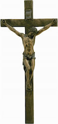 Cross Memorial Plaque Electrolysis Bronze Veronese 33x15cm