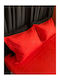 Decotelia Duvet Cover Set Double Microsatin Red 220x240 Red Spiral