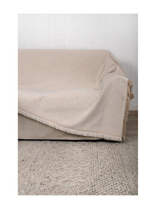 Naf Naf Highline Ecru Couch Throw 358-90-180 X 180 30% Polyester 40% Polyester Chenille 30% Cotton