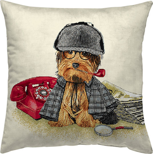 Μαξιλάρι 47x47cm Στόφινο Vassiliadis Detective Dog