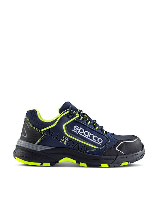 Sparco Αδιάβροχο Παπούτσι Ασφαλείας All Road S3 Src Hro Esd Μπλε Κίτρινο Φλούο 07528