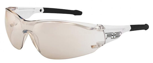 R2 Cycling Glasses Alligator with White Frame & Multicolour Lenses