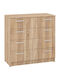 Mega Bazaar Kommode Schlafzimmer Holz mit 4 Schubladen Sonoma 80x38x80cm