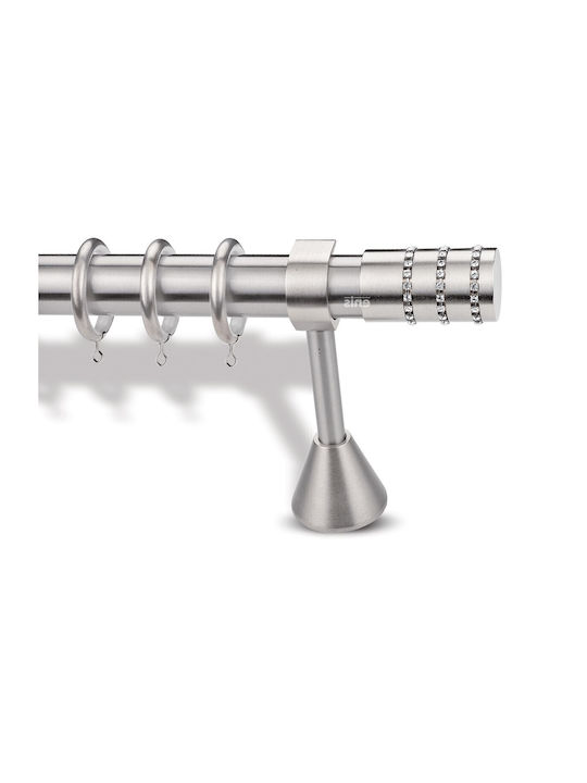 Metallic Curtain Pole Enis A5 Chain Nickel Matte 200cm