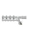 Metallic Curtain Pole Enis Olympia Chain Nickel Matte 160cm Double Rail