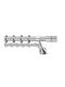 Enis Metallic Curtain Pole 25mm Panoormos Nickel Matte Chrome 160cm Double Tube 20mm