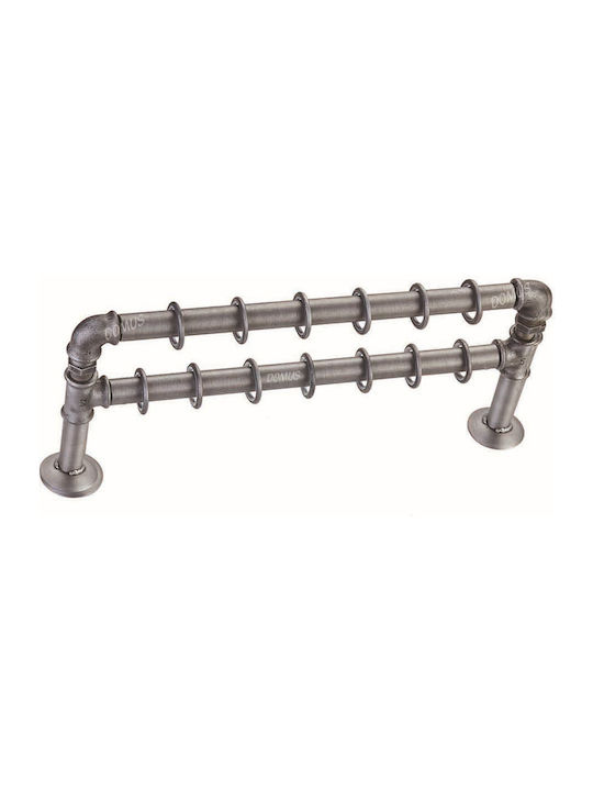 Industrial Curtain Pole Domus Set Double with Rod Diameter 25mm Length 160cm