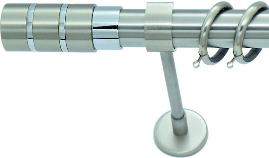 Κουρτινόξυλο Φ35 Entzo Νίκελ Ματ Decorpat 1,50m