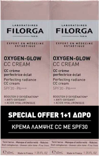 Oxygen-Glow CC Ενυδατική Κρέμα Προσώπου Ημέρας με SPF30 2x40ml
